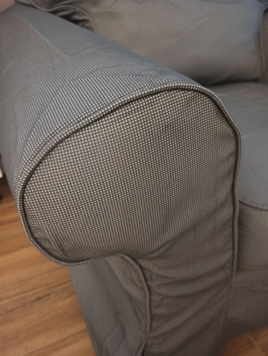 Fotel Ikea ektorp szary - nowe pokrycie