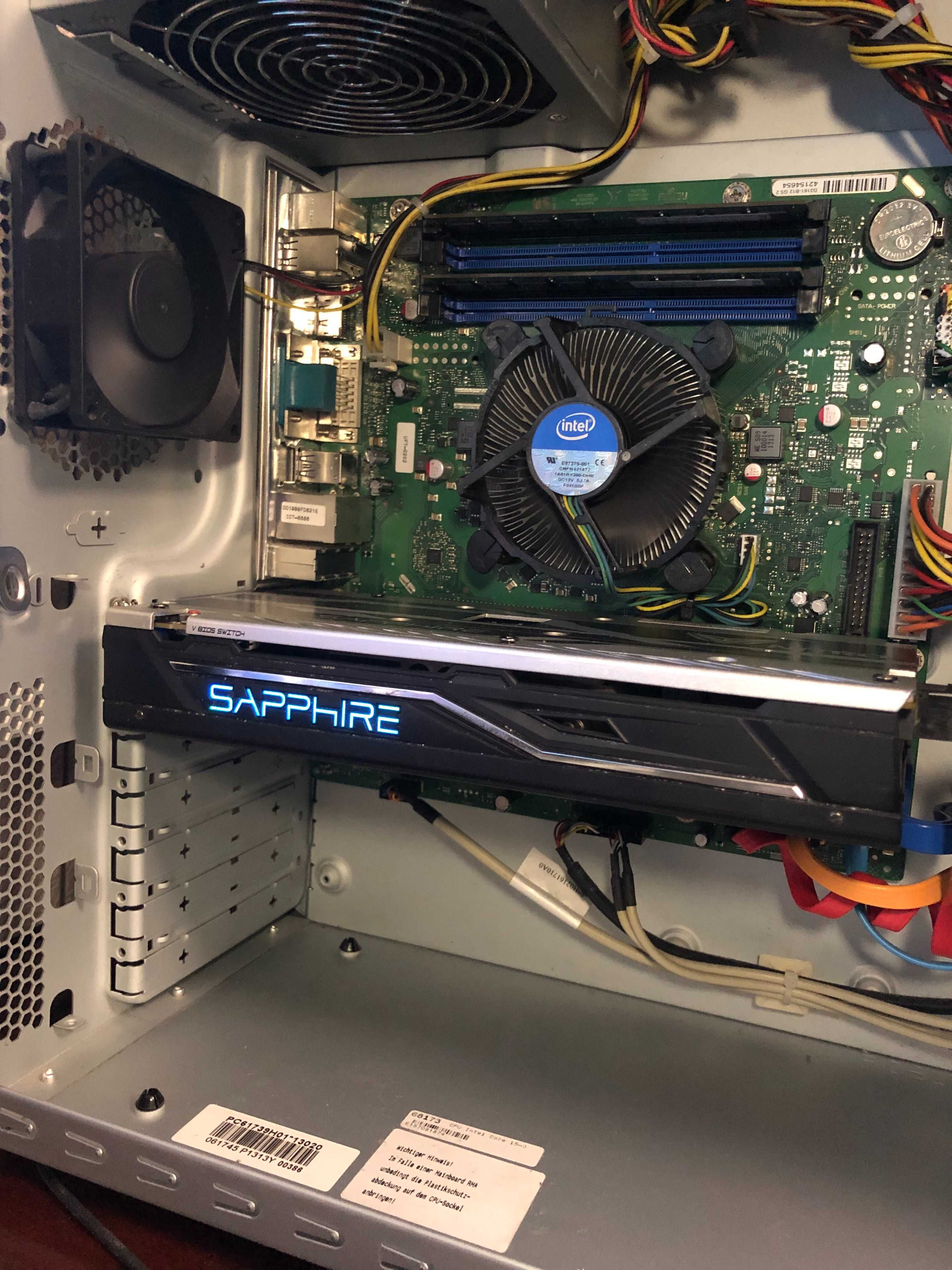 Игровой ПК Intel i5/16Gb/RX470/SSD128+500 компьютер системный блок
