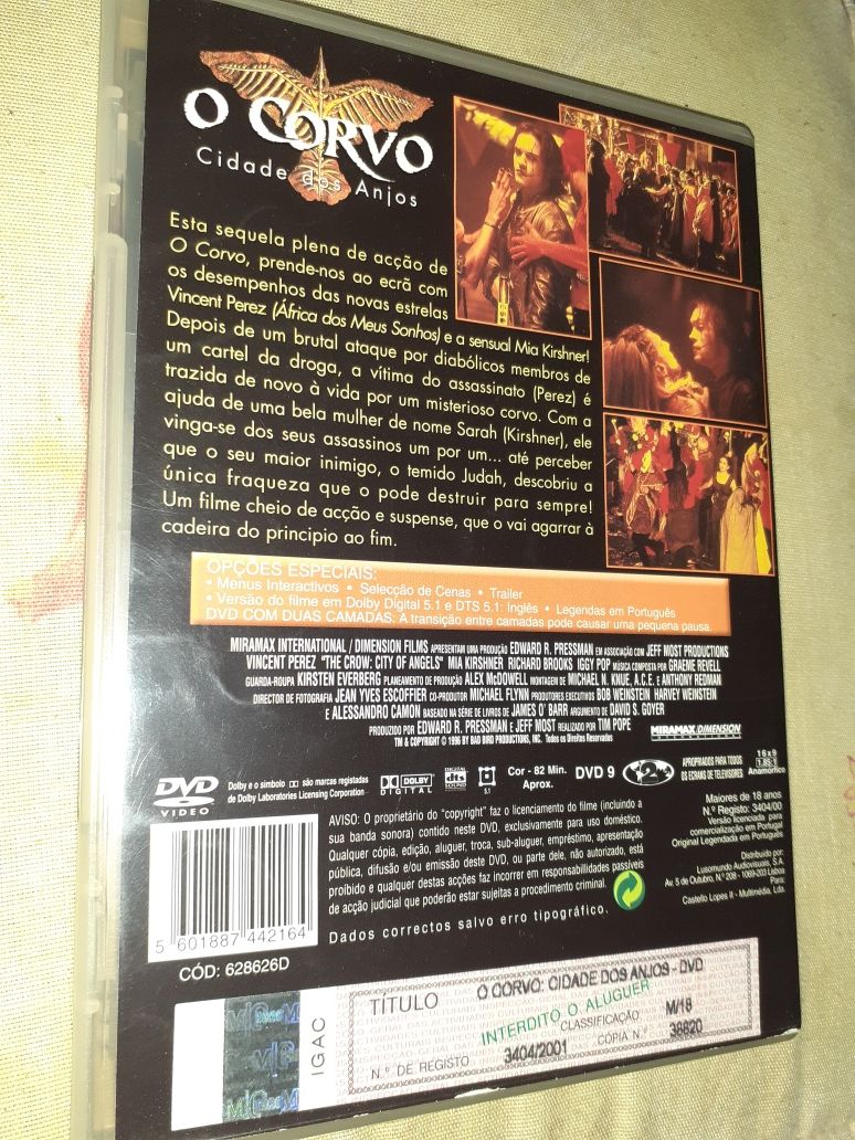 O CORVO - cidade dos anjos DVD filme -* original