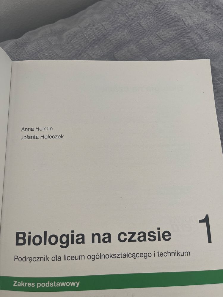 Biologia na czasie nowa era 1klasa zakres podstawowy