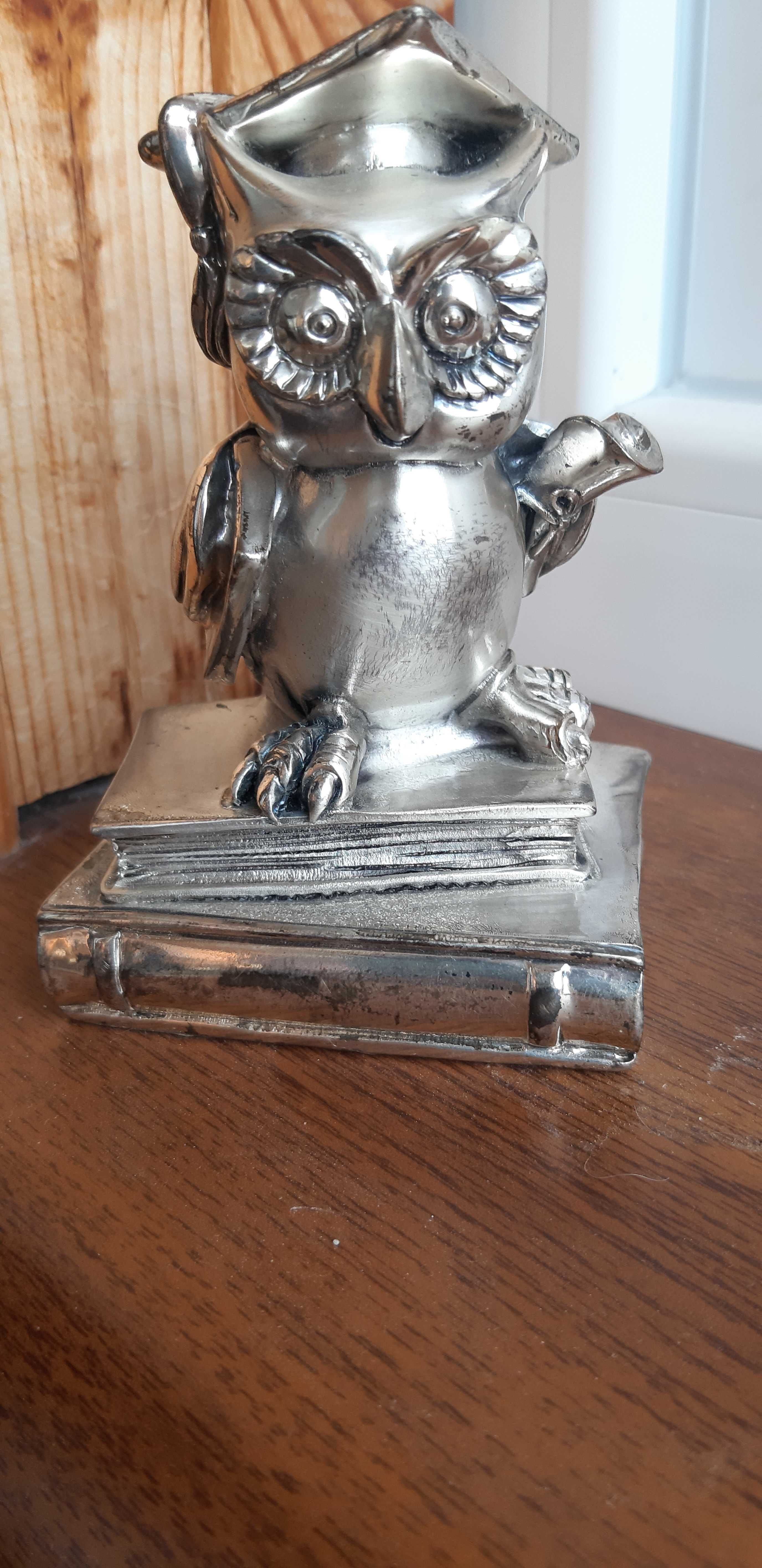 Статуэтка Сова на книгах Pegasus Италия серебро