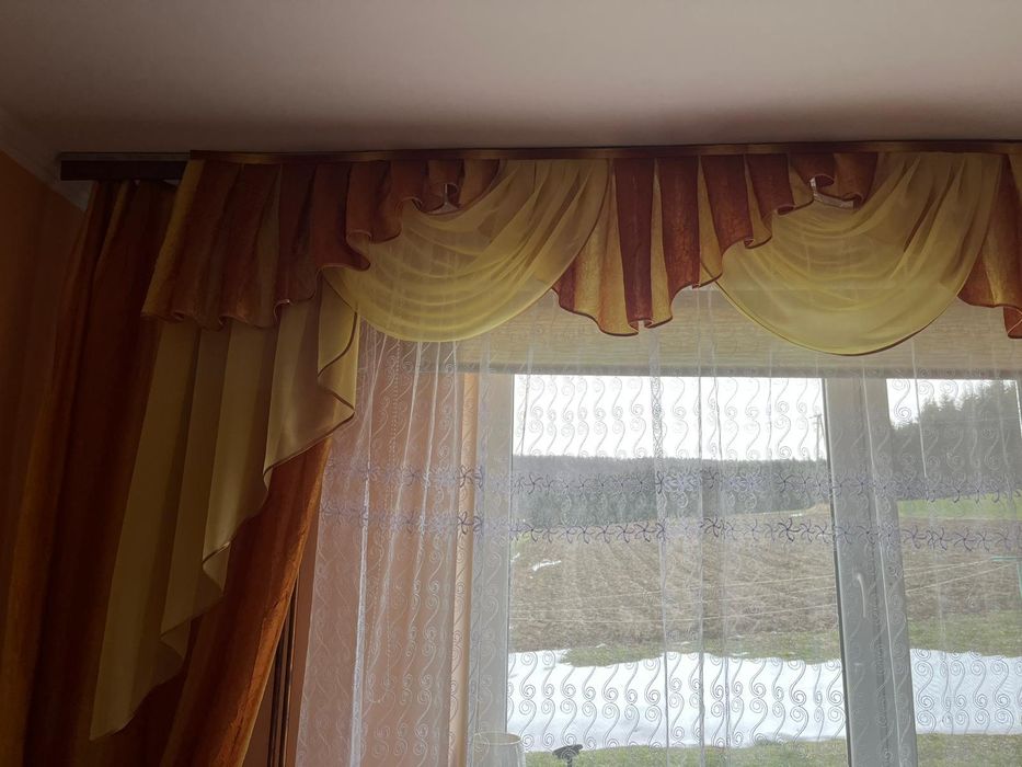 Komplet zasłon z lambrekinem