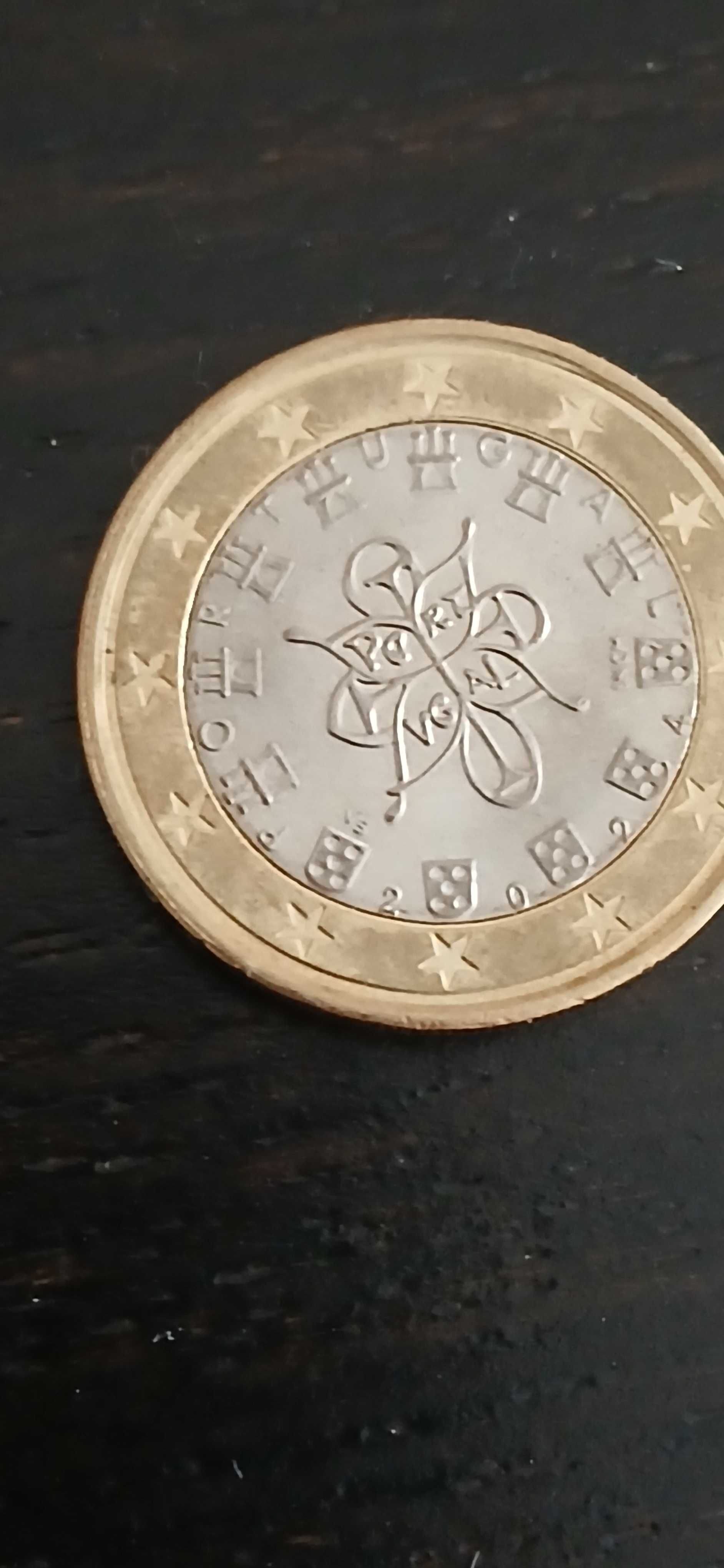 Moeda 1€ de 2024 Portugal  errocunhagem data