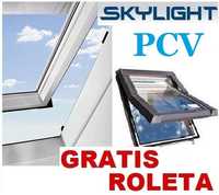 NOWE Okna dachowe PCV SkyFenster 55x78 66x118 78x118 78x140 + KOŁNIERZ
