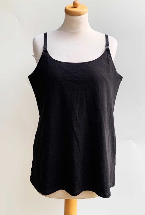 Koszulka Czarna H&M Mama XL 42 Do Karmienia Bluzka Ciąża