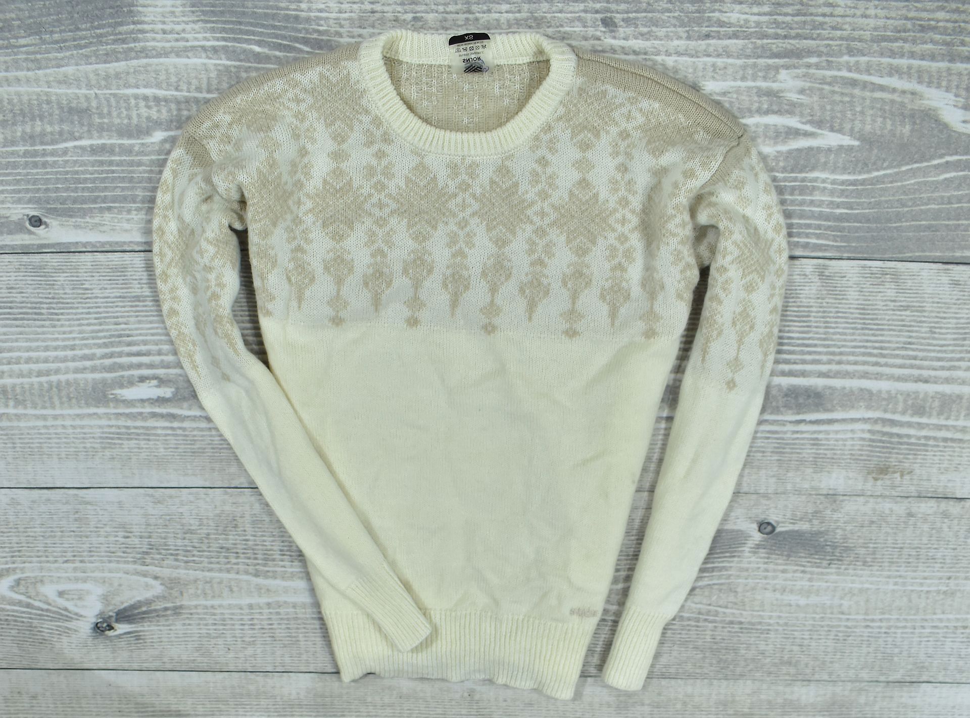 Snjor Wełniany Sweter Norewski / Xs