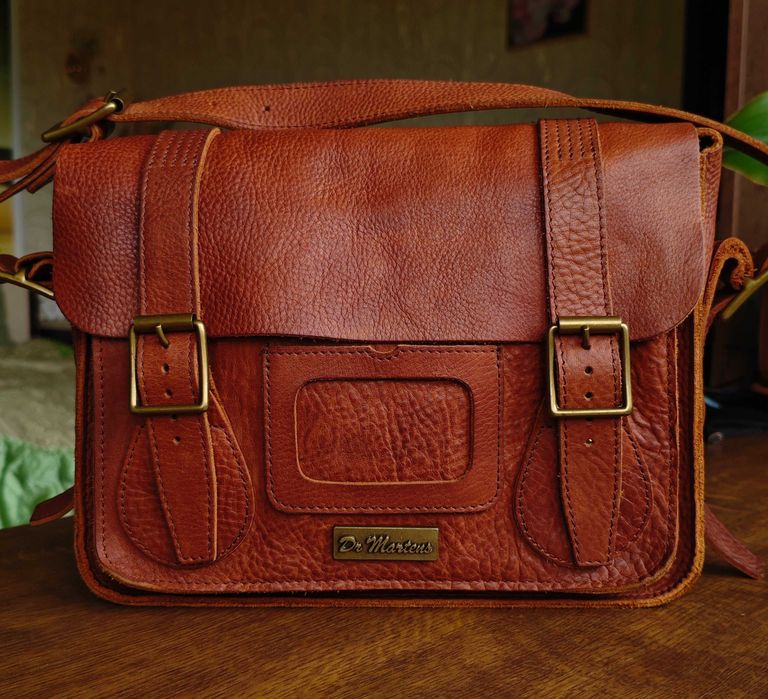 Dr.Martens Brown Leather Crossbody Bag 11"