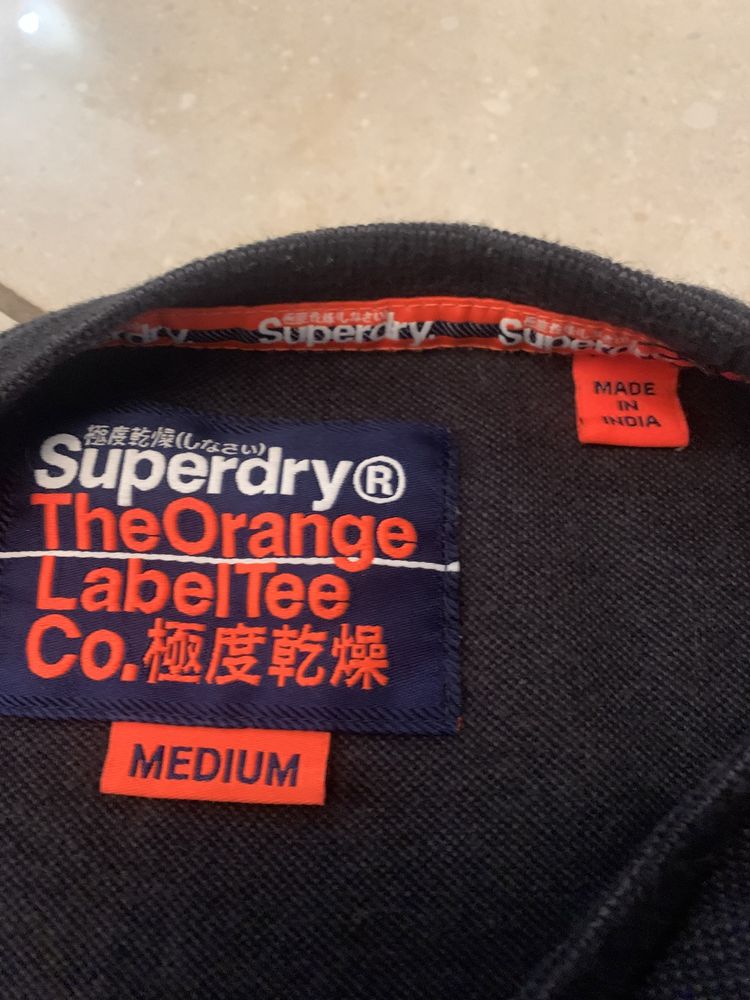 SuperDry crewneck grafit cienka  bluza męska , r. M a’la sweter