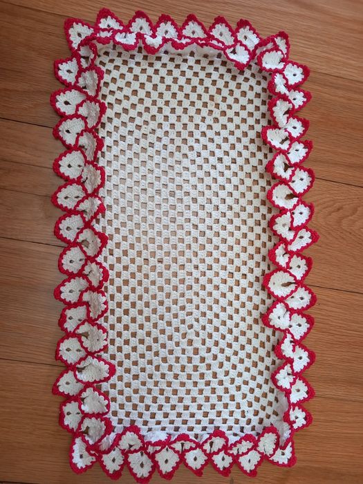 Conjunto de naperons vintage, em crochê