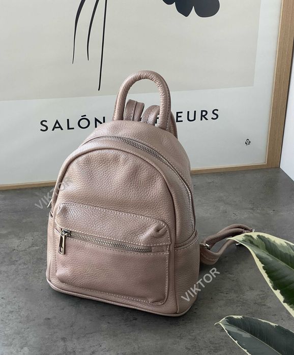 Компактный итальянский кожаный рюкзак. Натуральна шкіра