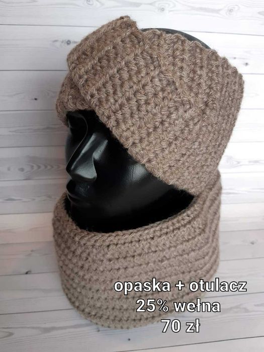 Opaska i otulaczzestaw na prezent handmade