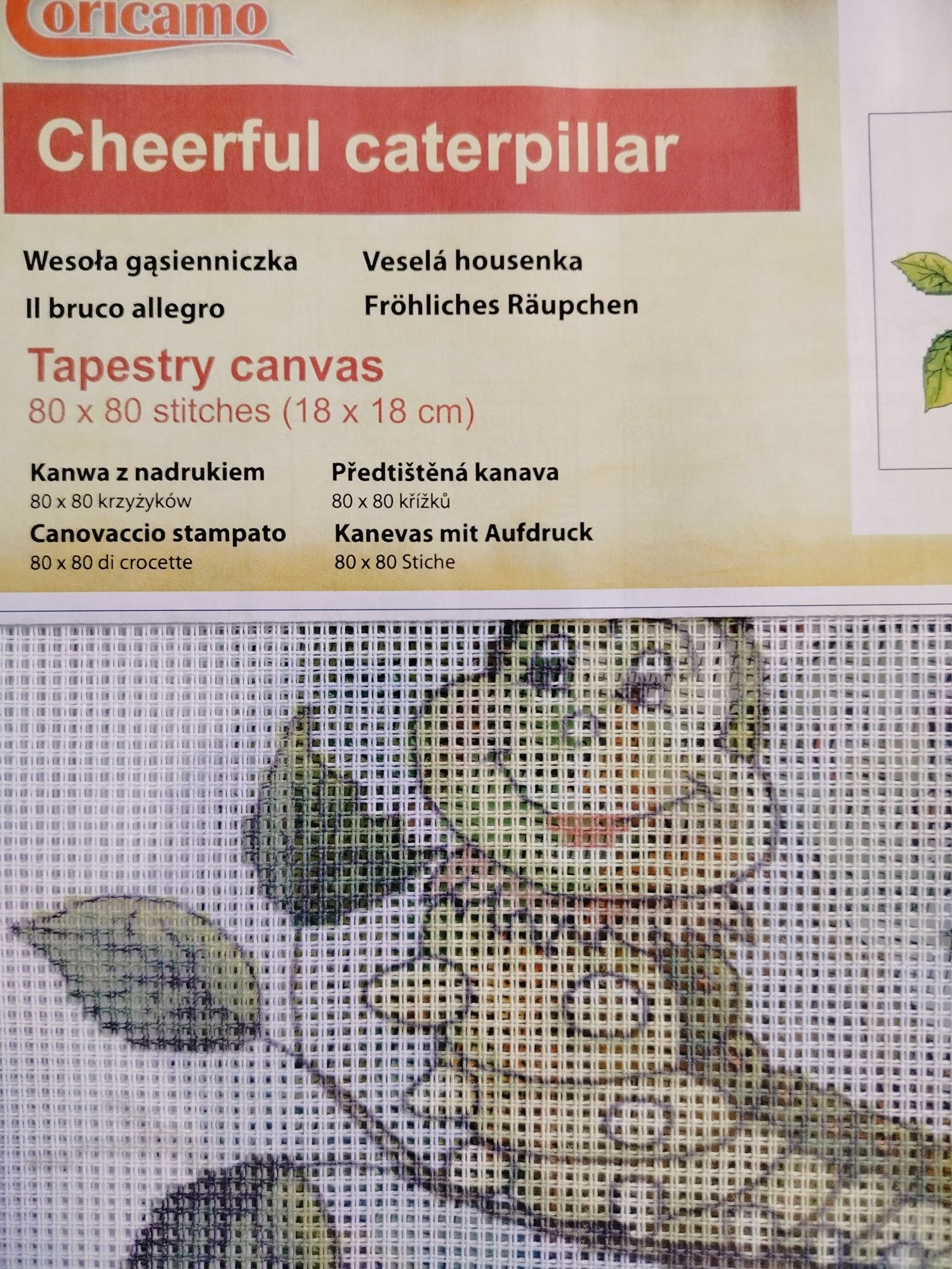 Wesoła gąsieniczka haft