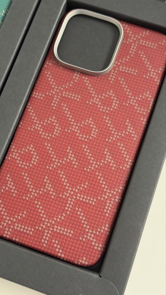 Pitaka Monogram Tactile Woven iPhone 16 Pro Max case kevlar aramid