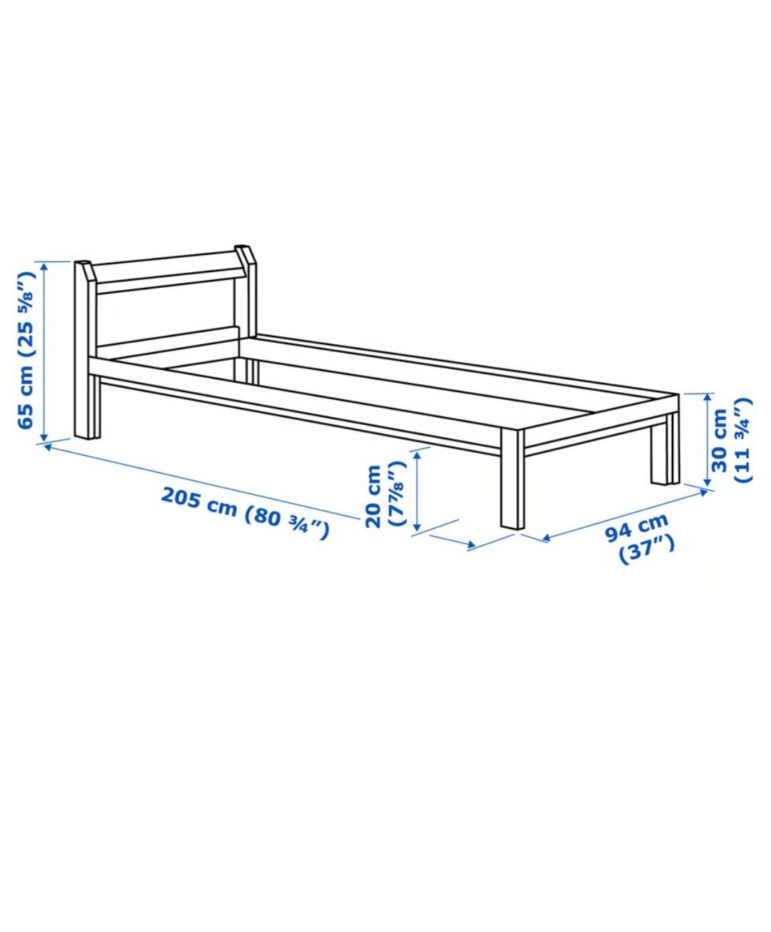 Łużko ikea sosna