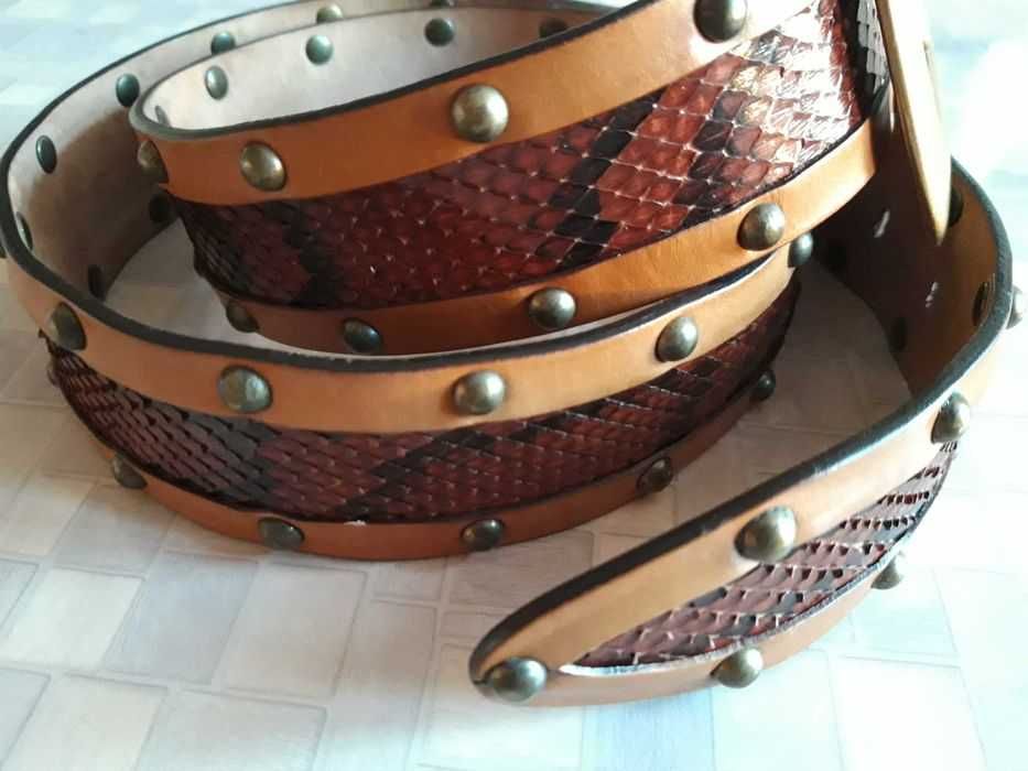 Жіночий ремінь D&G, оригінал, нат.пітон, шкіра.