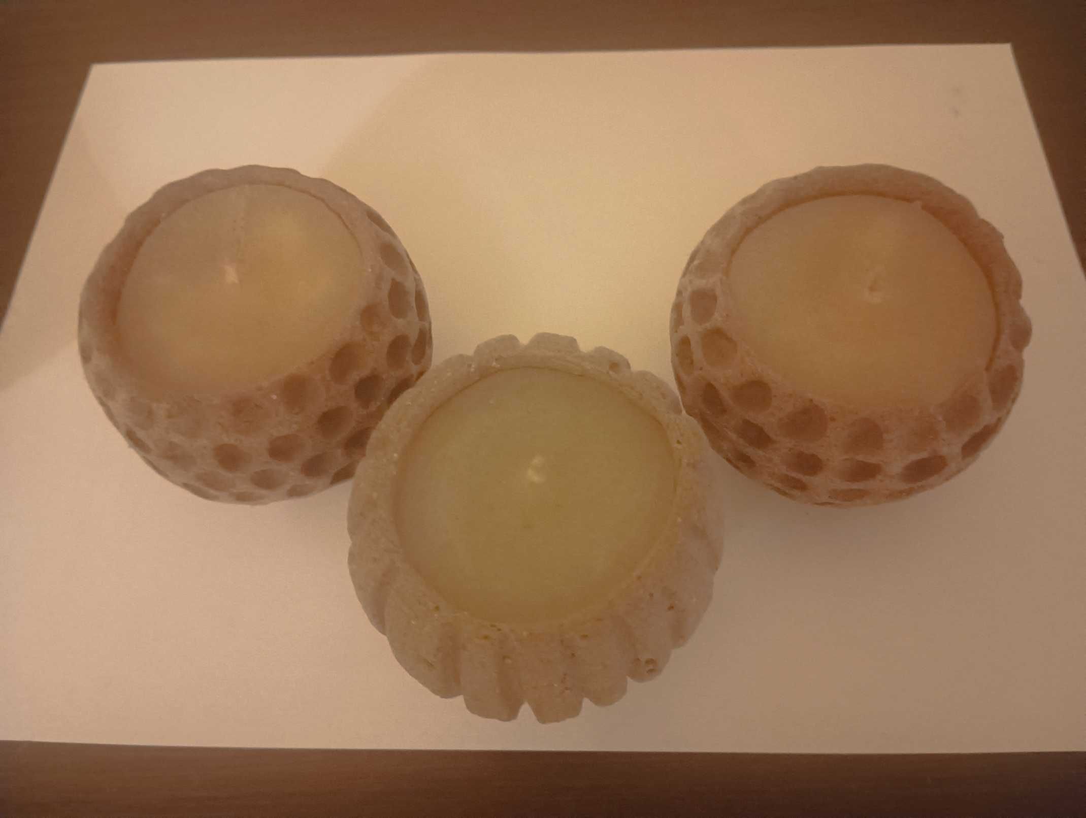 Velas artesanais, 7 cm diâmetro, não há duas iguais. valor unitário