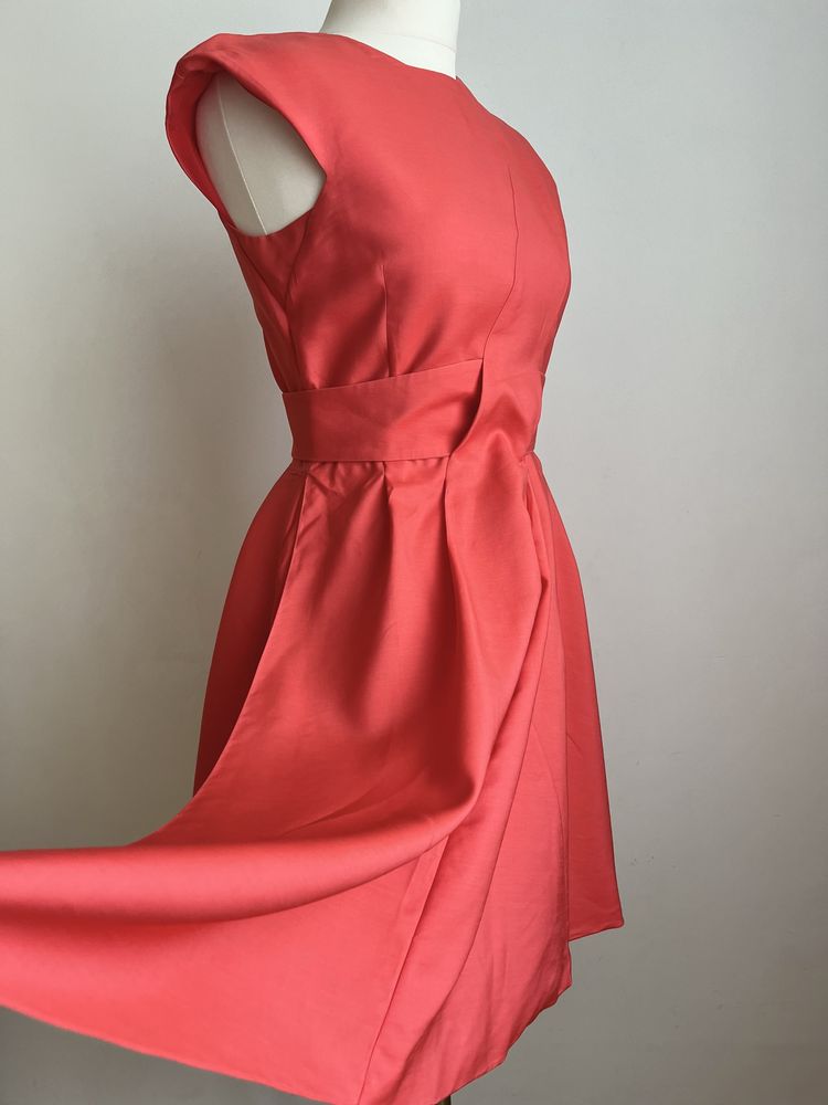 Sukienka mini koktajlowa Christian Dior welna jedwab rozmiar S M