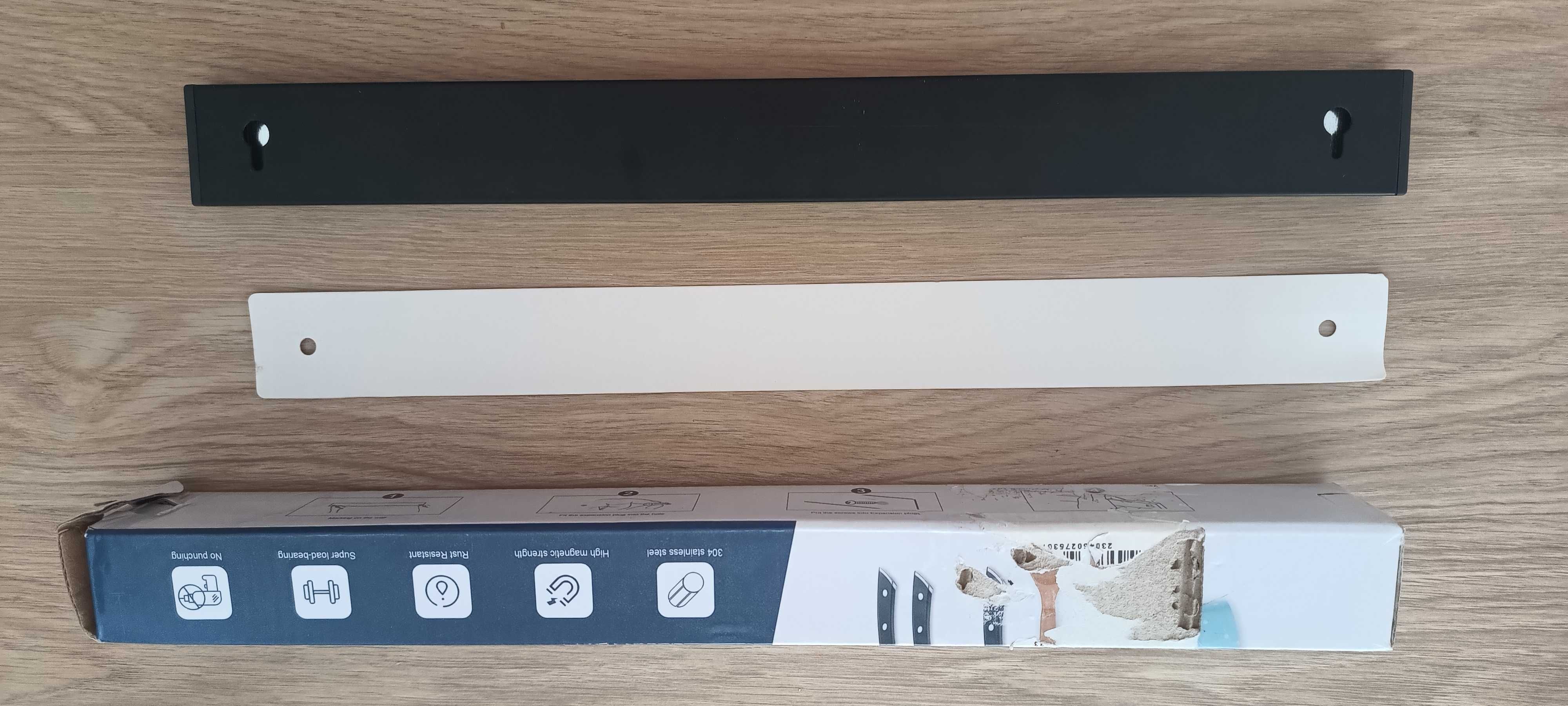 Listwa magnetyczna na noże czarna 40 cm