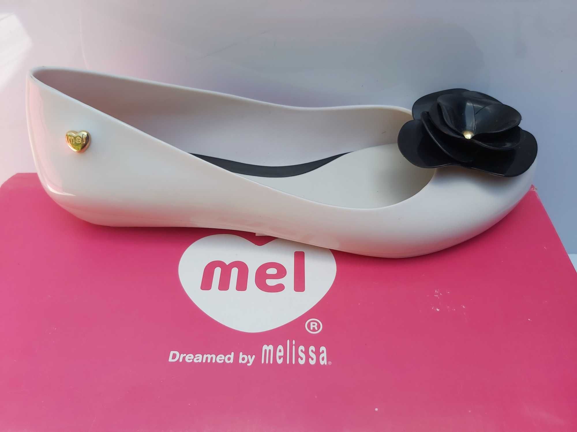Balerinki MELISSA beż kwiaty mel pop viii sp ad 39 baletki