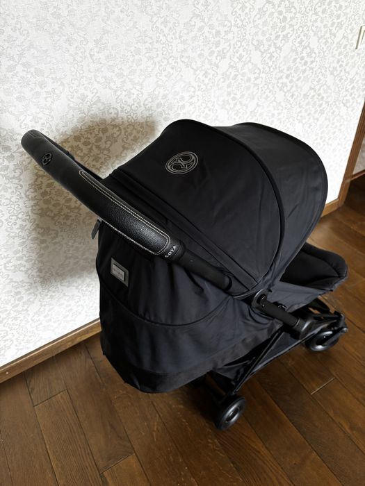 Коляска Cybex Coya Sepia Black на шасі Matt Black (чорна на чорному)