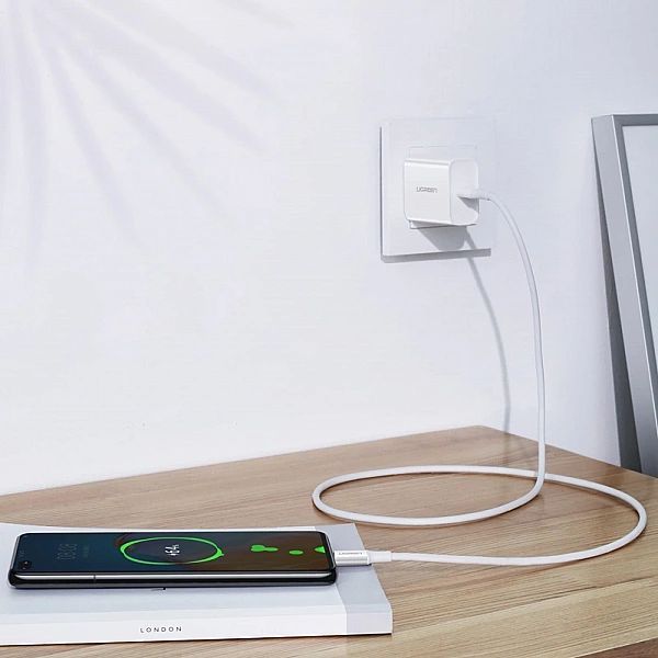 Kabel Ugreen Us300 Usb-c - Usb-c Pd Qc Fcp 100w 5a 480Mb/s 2m - biały
