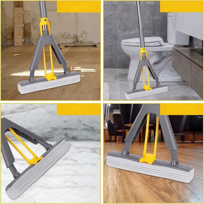 mop z gąbką masthome szary 27 cm