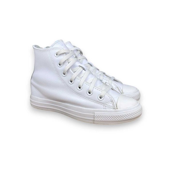 Converse Chuck Taylor All Star Hi r. 37 – białe skórzane trampki