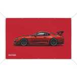Baner Toyota Supra JZA80 – czerwony JDM widebody, 3 rozmiary