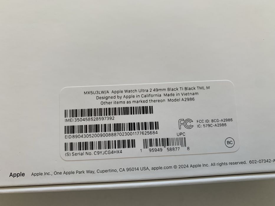 Оригінальні  apple watch series Ultra 2 49 mm black