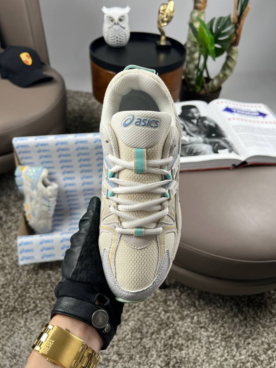 Женские кроссовки As*cs Gel Kahana 8 Beige Blue Yellow 36-41 асікс