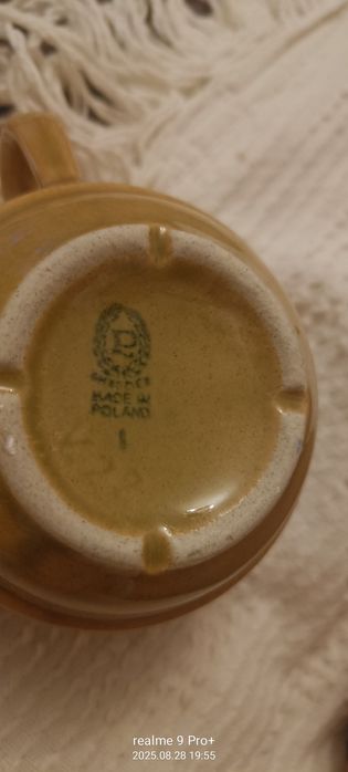 Zestaw do kawy porcelany Chodziez Dzbanek z podstawką i podgrzewaczem