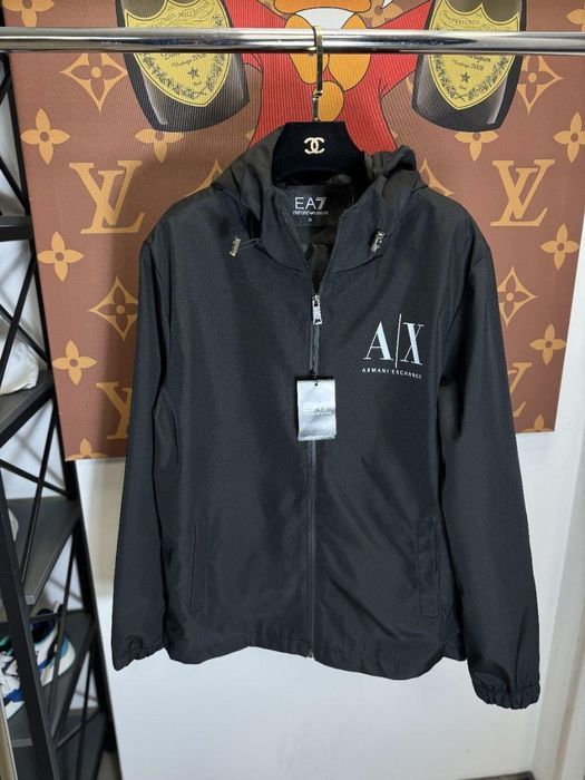 ЦЕНА БЫЛА 3000!Мужская ветровка Armani Exchange водонепроницаемая черн