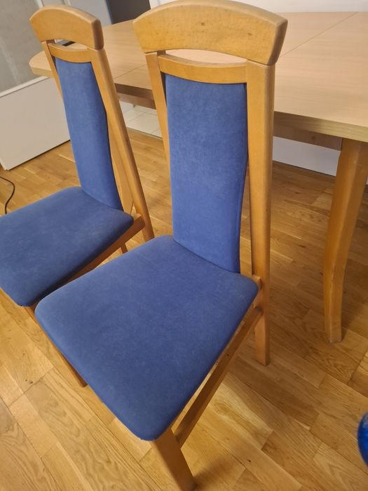 Dwa krzesła granatowe