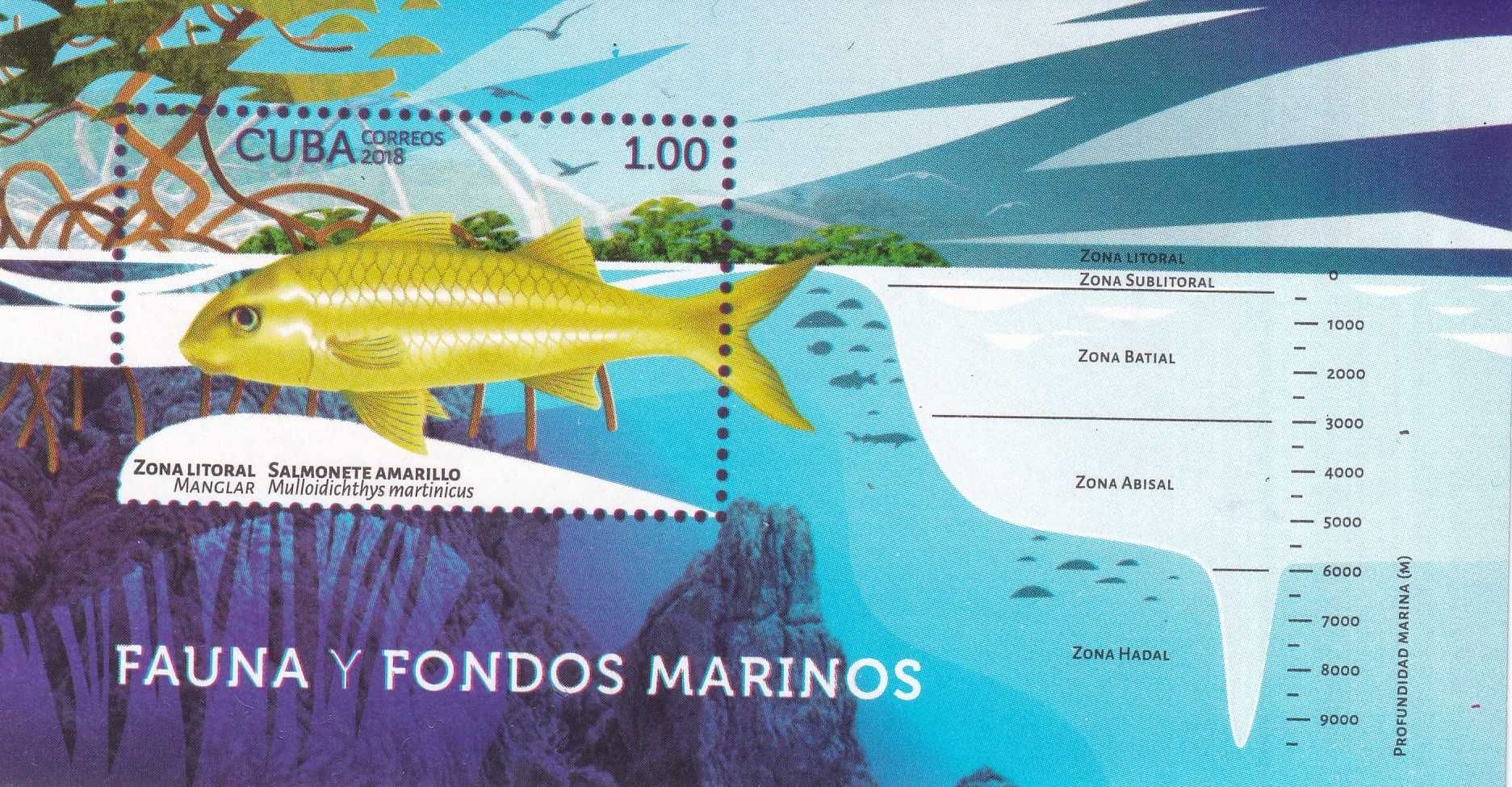 Kuba 2018 cena 3,70 zł kat.1€ - ryby
