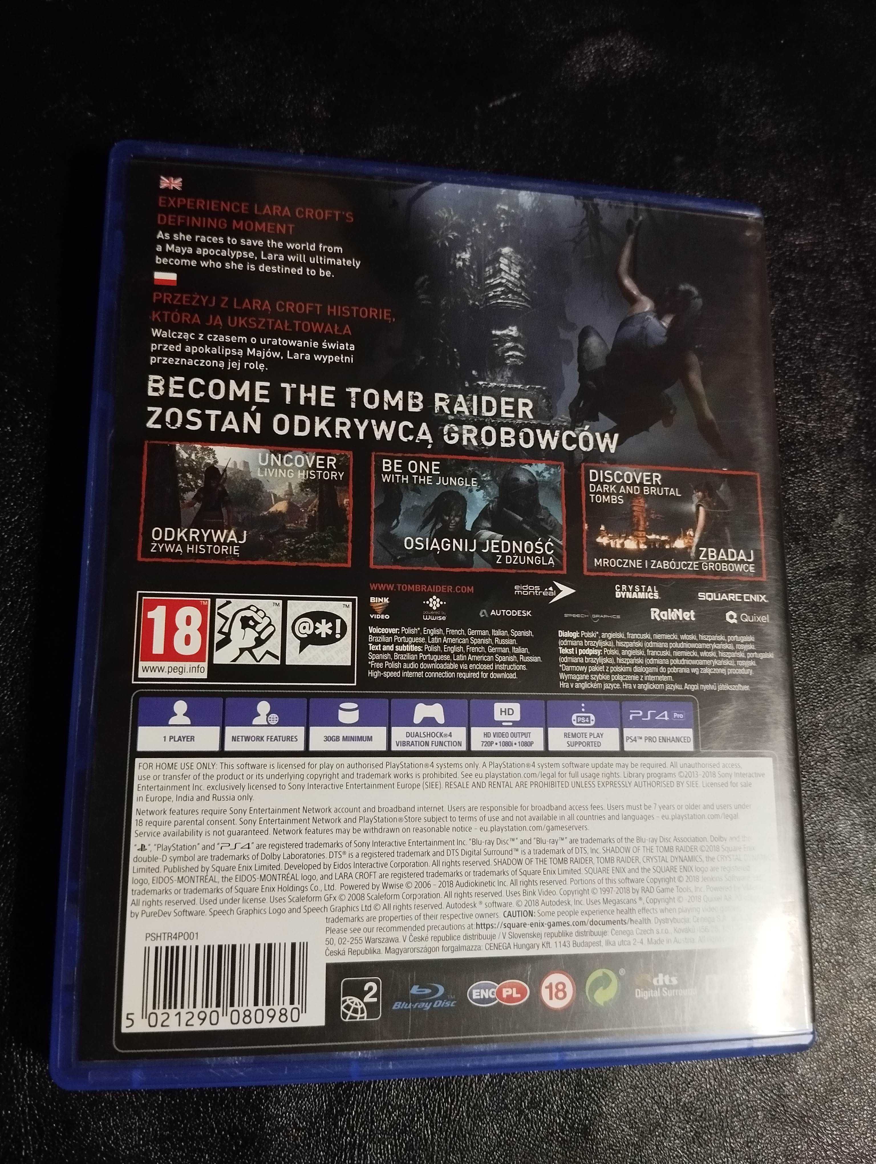 Shadow of the Tomb Raider - PS4 PS5 - j.polski, duży wybór gier