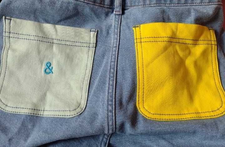 (36/S) ASOS,/Dżinsowy kombinezon, ogrodniczki, jeansy, spodenki, NOWE