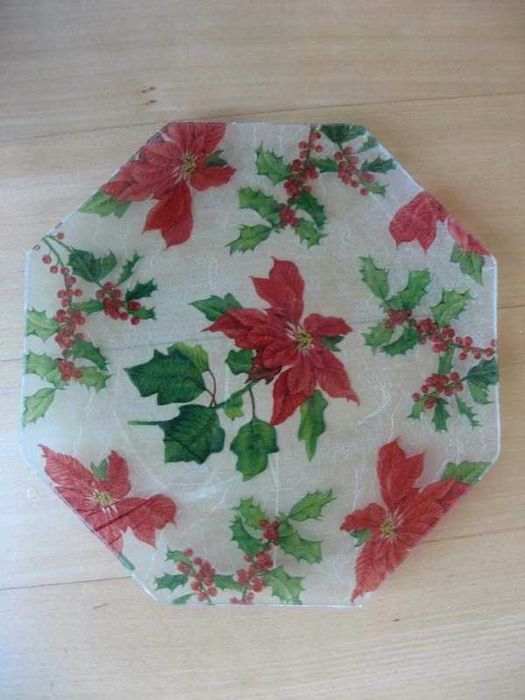 Prato decorativo feito à mão (30 cm)