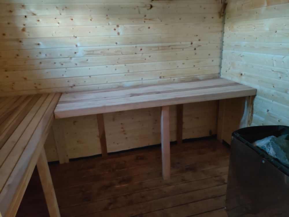 Sauna ogrodowa z piecem na drewno