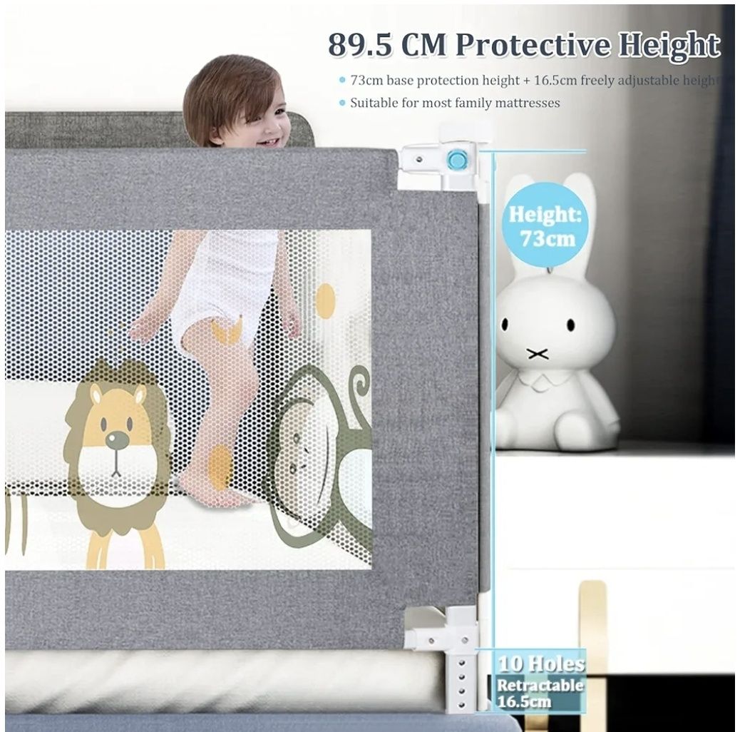 Barreira Cama Criança 150cm NOVA (embalada) – Proteção Antiqueda