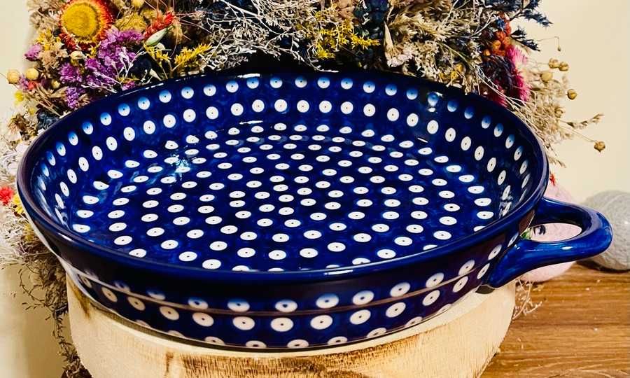 Ceramika Bolesławiec. Zapiekacz – zapiek z uszami 24 cm (2387)