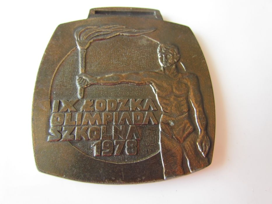 Medal plakieta brąz IX Łódzka Olimpiada Szkolna 1978 Łódź SzS