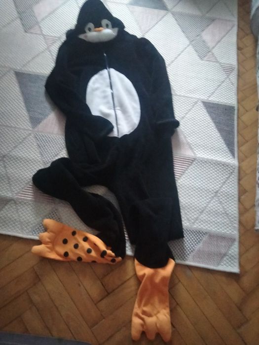 Strój pingwina kombinezon M