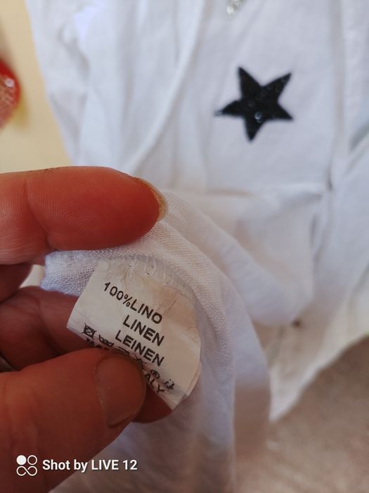 Narzutka lniana zapinana