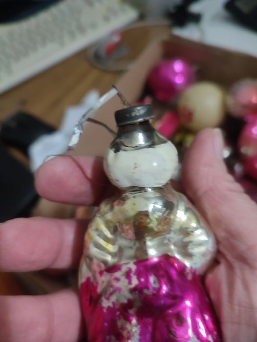 Новогодние игрушки,СССР, сахарница гжель