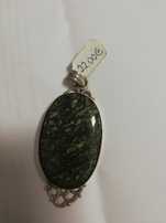 Pendentes de prata antiga com pedras semi preciosas