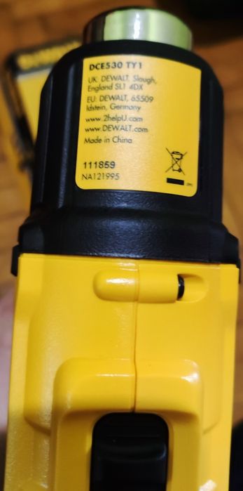 Dewalt dce530 будівельний фен акумуляторний оригінал із Англії