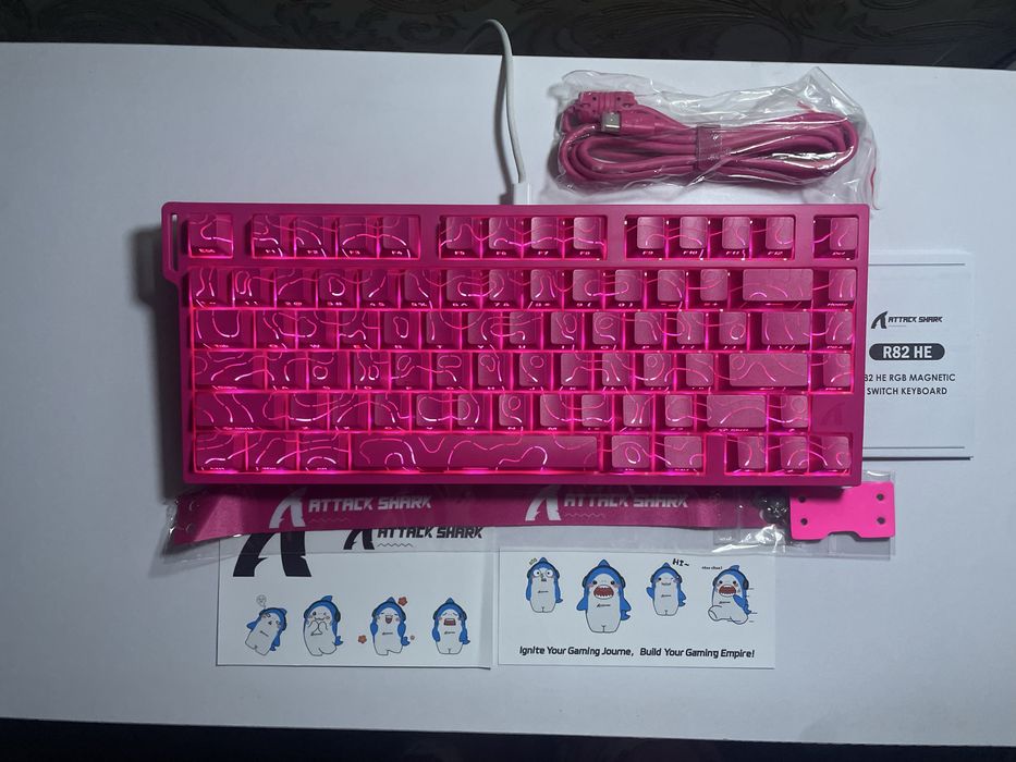 Attack Shark R82 HE Pink Магнитная Клавиатура