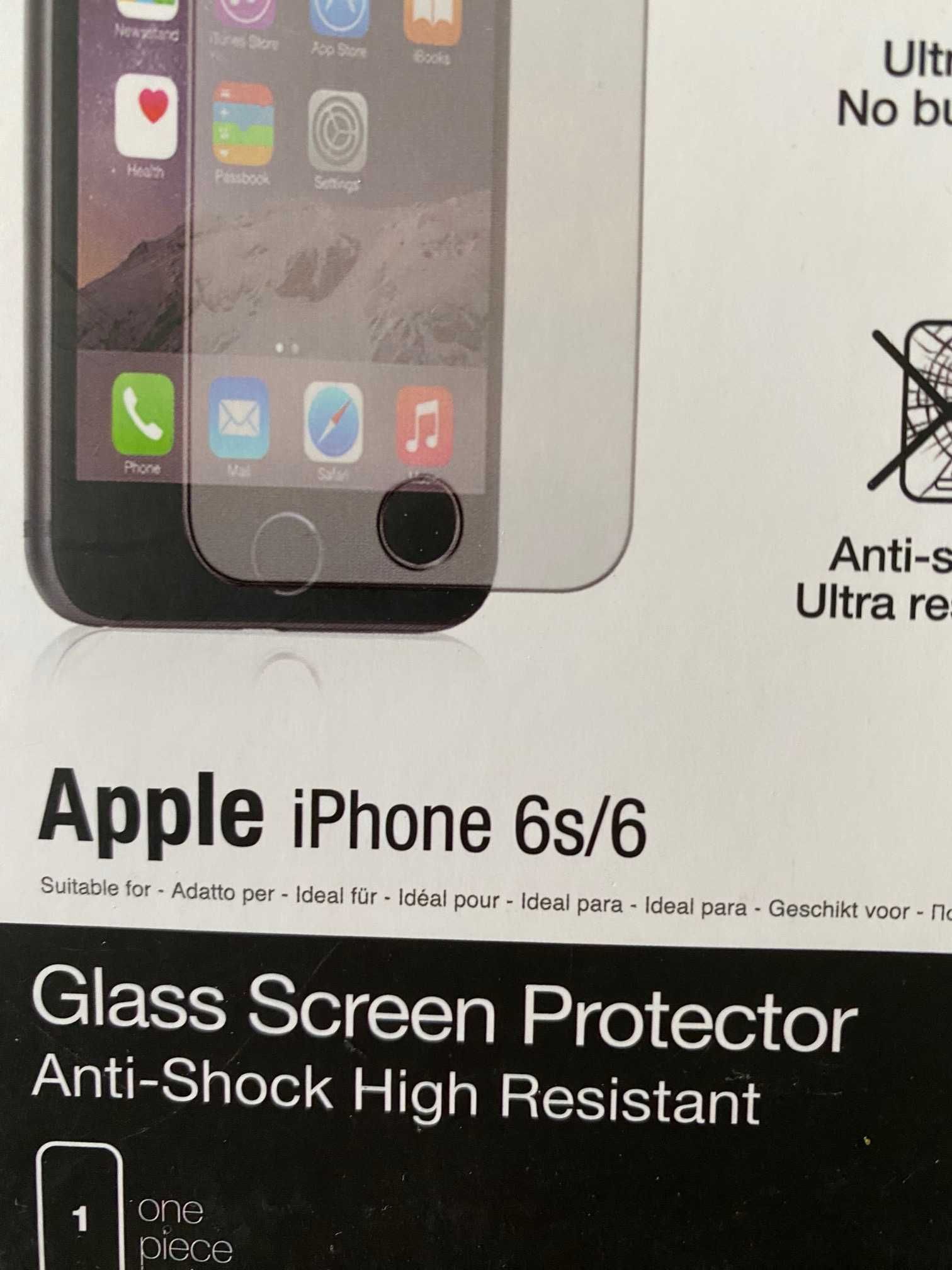 Protetor de écran em vidro para iphone 6 / 6S (ctt grátis)