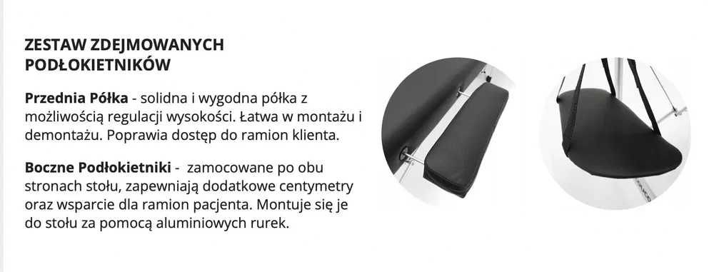 ŁÓŻKO KOSMETYCZNE Stół Masażu Przedłużania Rzęs Aluminiowe Składane