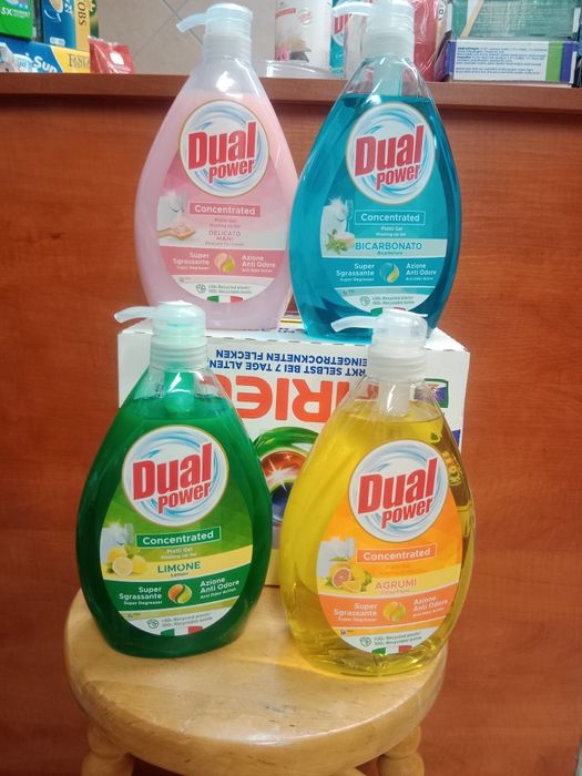 DUAL POWER Płyn do mycia naczyń 4 zapachy